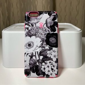 iPhone 6+/6S Plus Speck Candy Shell Inked Vintage Boquet Grey Shocking Pink